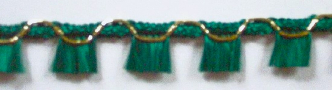 Emerald/Gold 1/2" Fringe