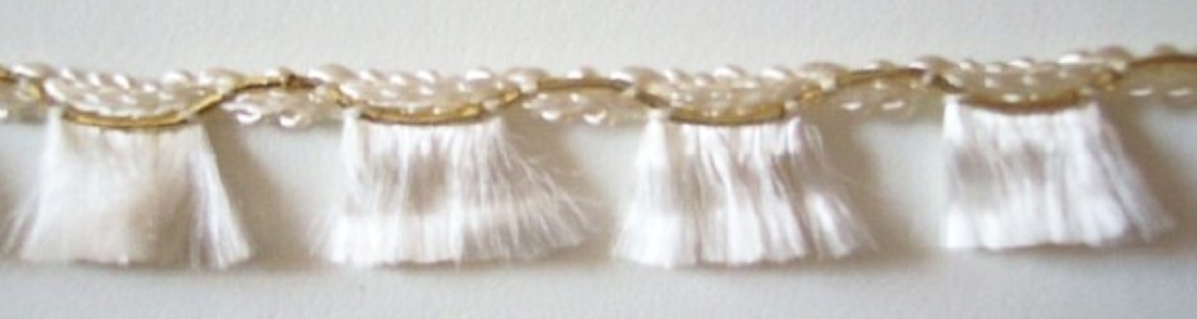 Ivory/Gold 1/2" Fringe