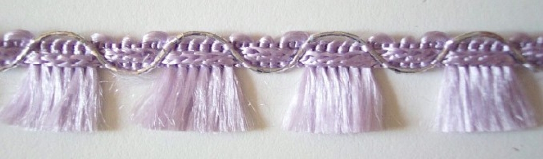 Orchid/Silver 1/2" Metallic Fringe Trim