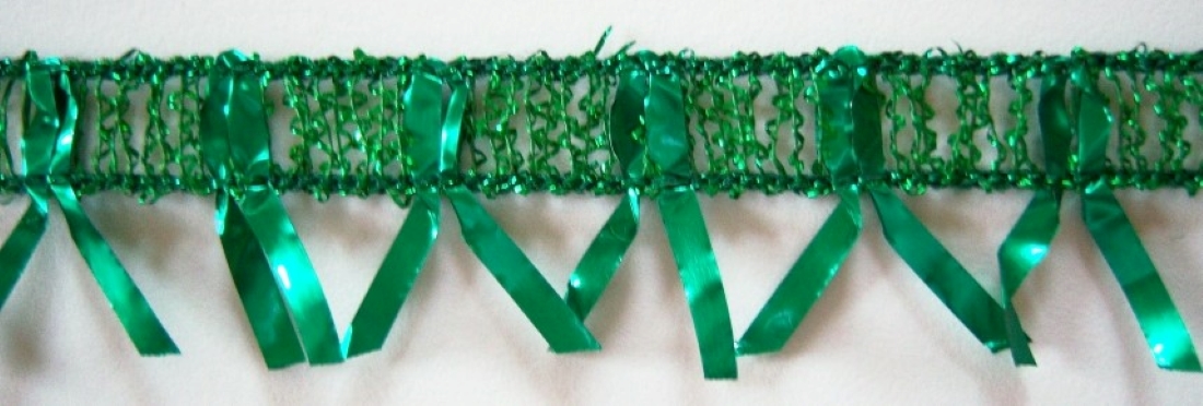 Green Metallic Mylar 3/4" Fringe
