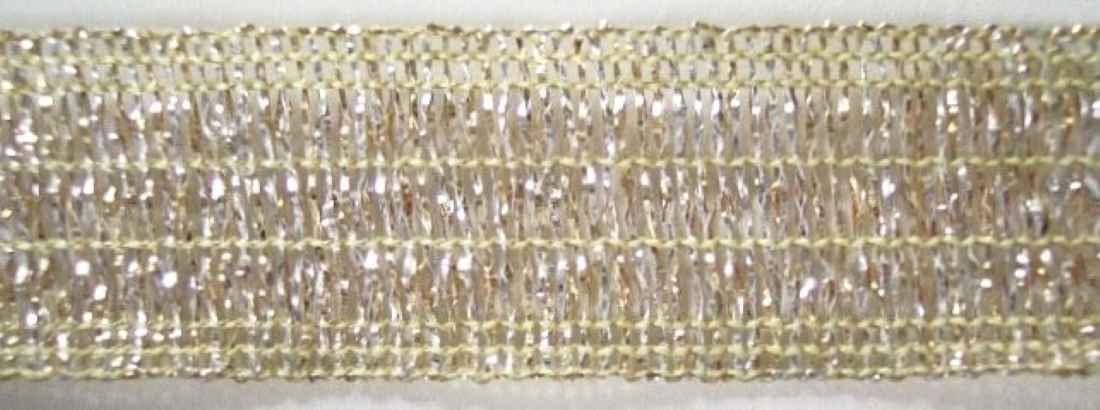Lemonade/Silver Wired Mylar 7/8" Trim