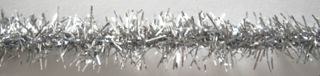 Silver Wired Mylar 7/16" Fringe