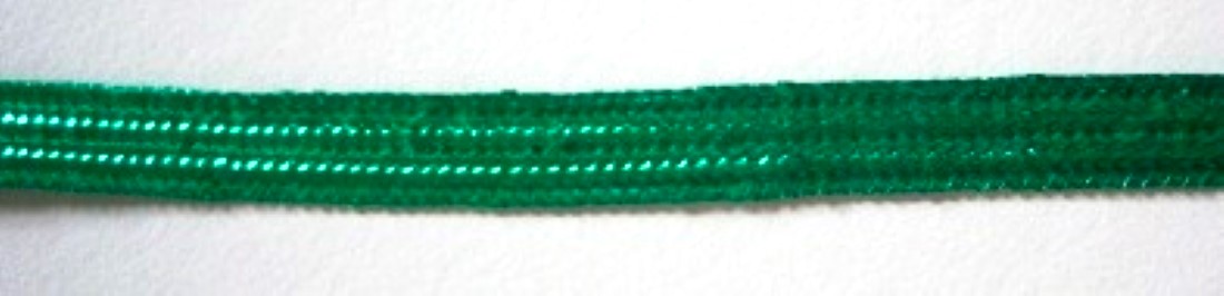 Emerald Metallic 1/4" Middy Braid