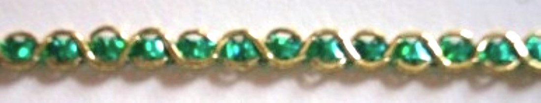 Gold Metallic/Green Trim