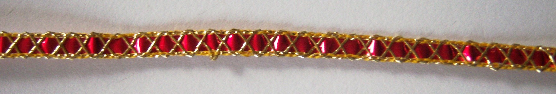 Gold/Red Mylar Diamond Trim