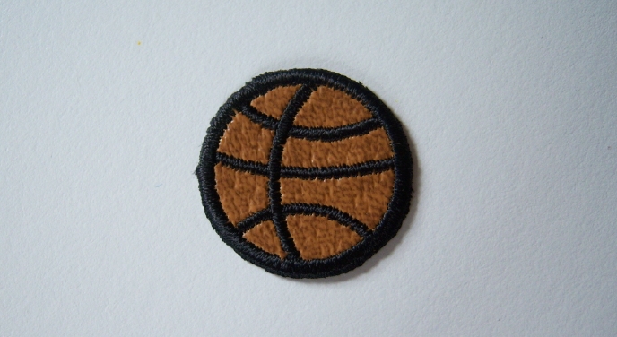 Brown/Black Ball 1" Applique