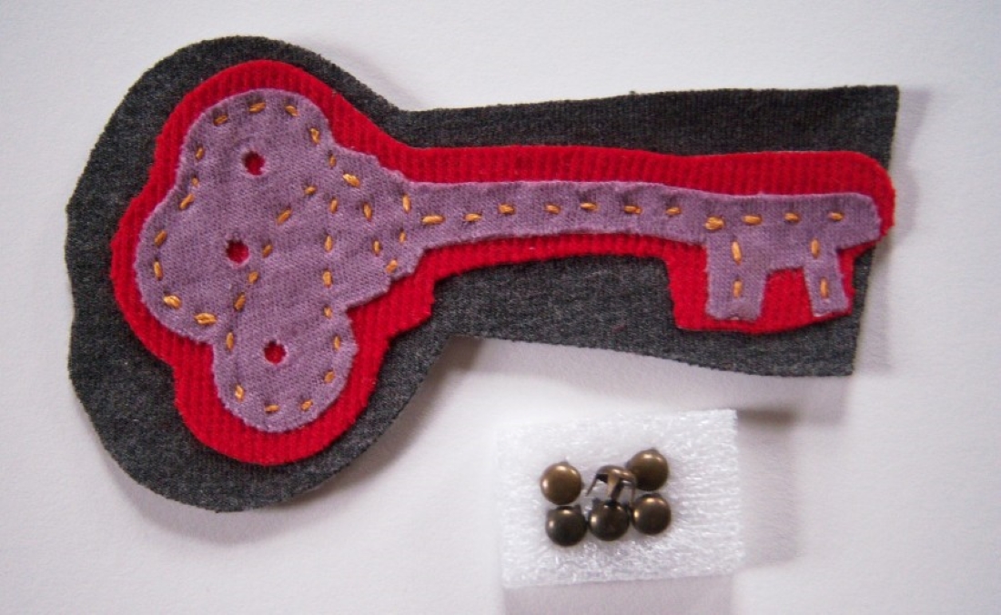 Key/Lock/Brads Applique