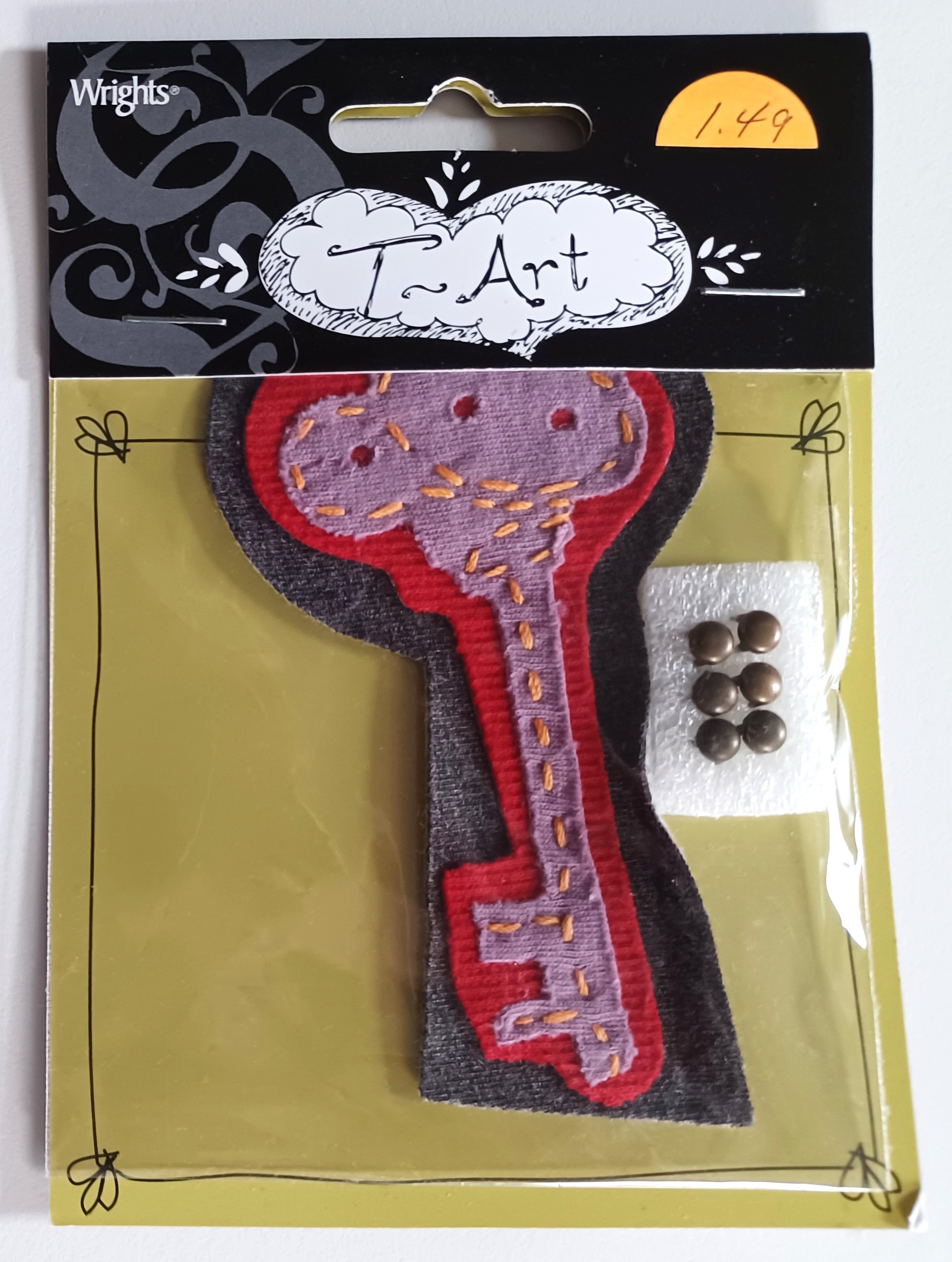 Key/Lock/Brads Applique