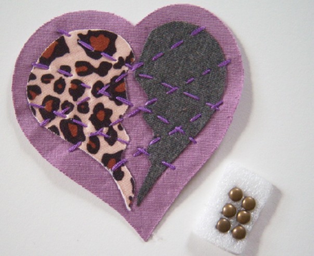 Mended Heart/Brads Applique