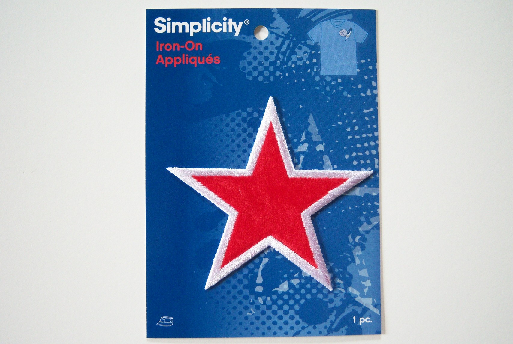 White/Red Star Applique