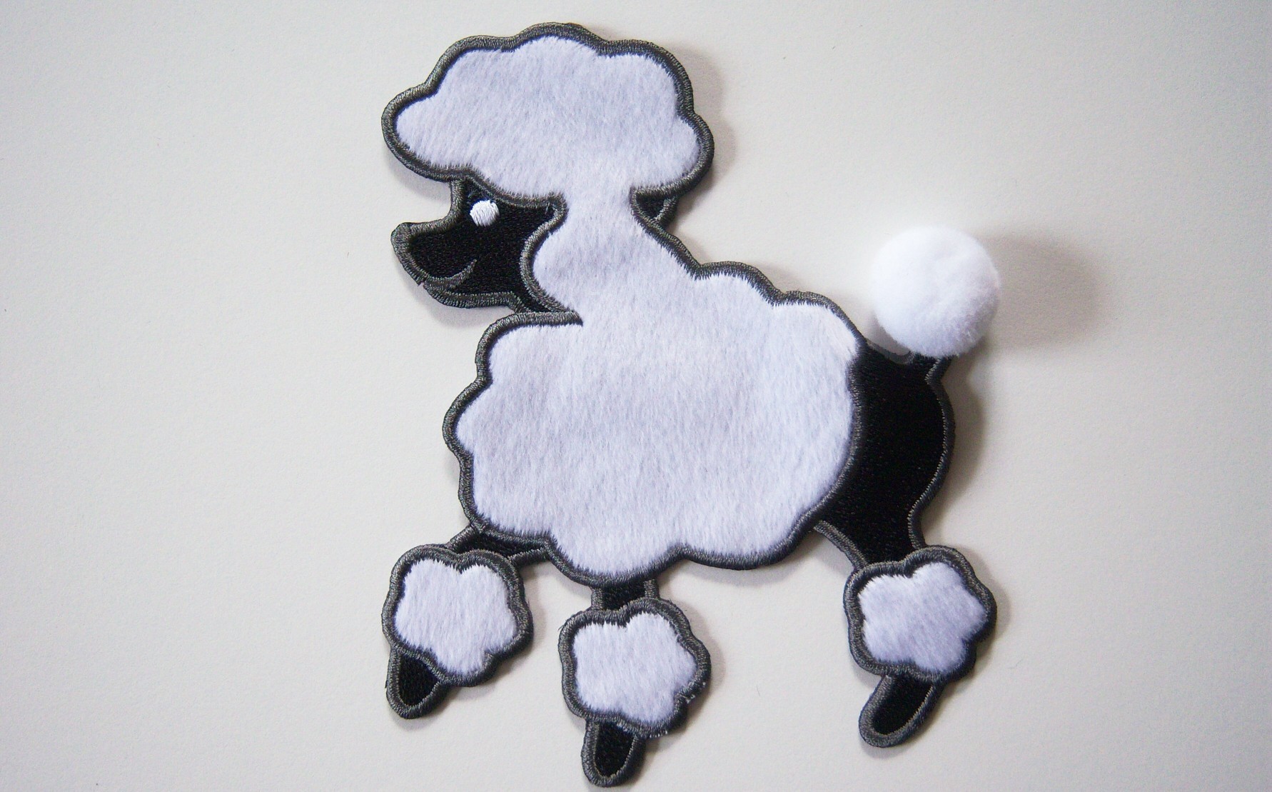 Fifi and Gigi White/Black Poodle Applique