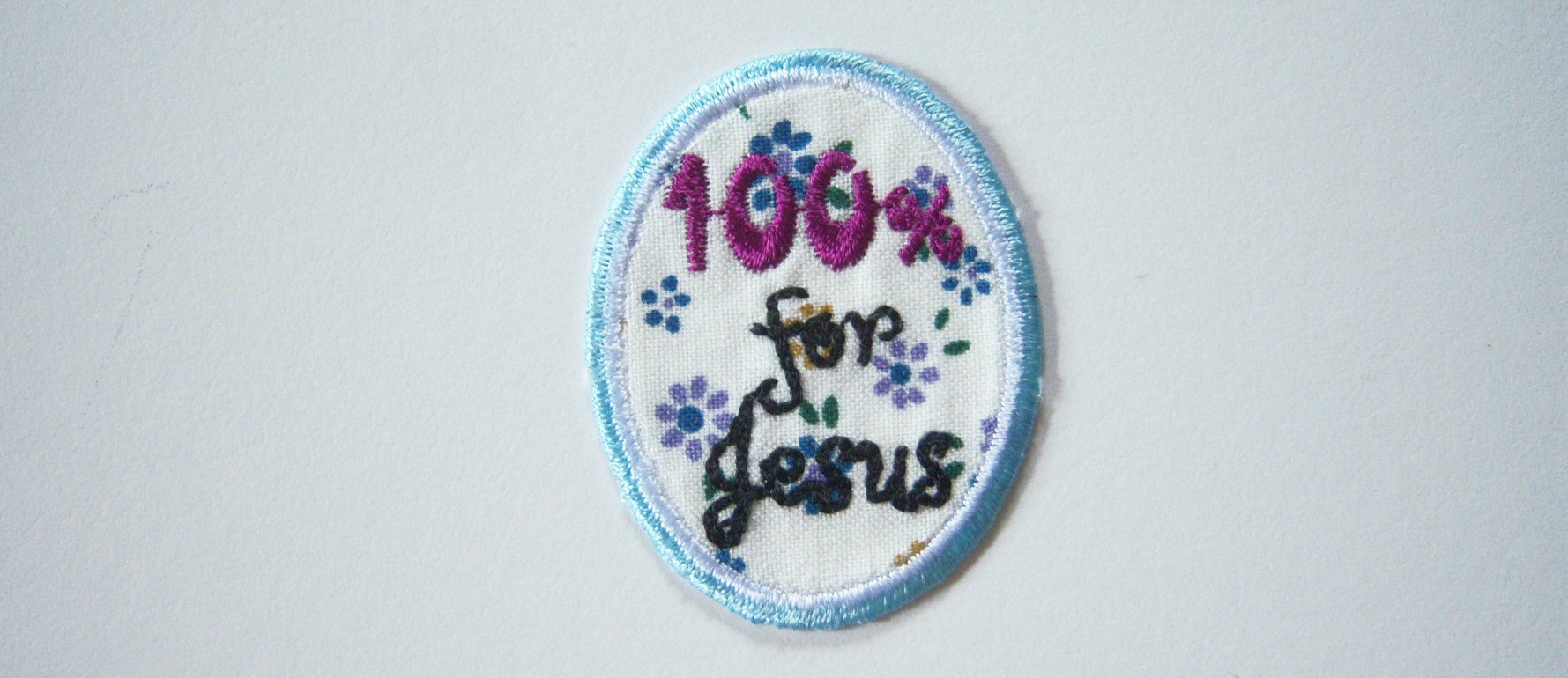 Jesus 100 Percent Applique