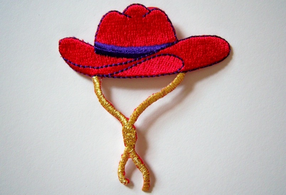 Red/Purple/Gold Hat Applique