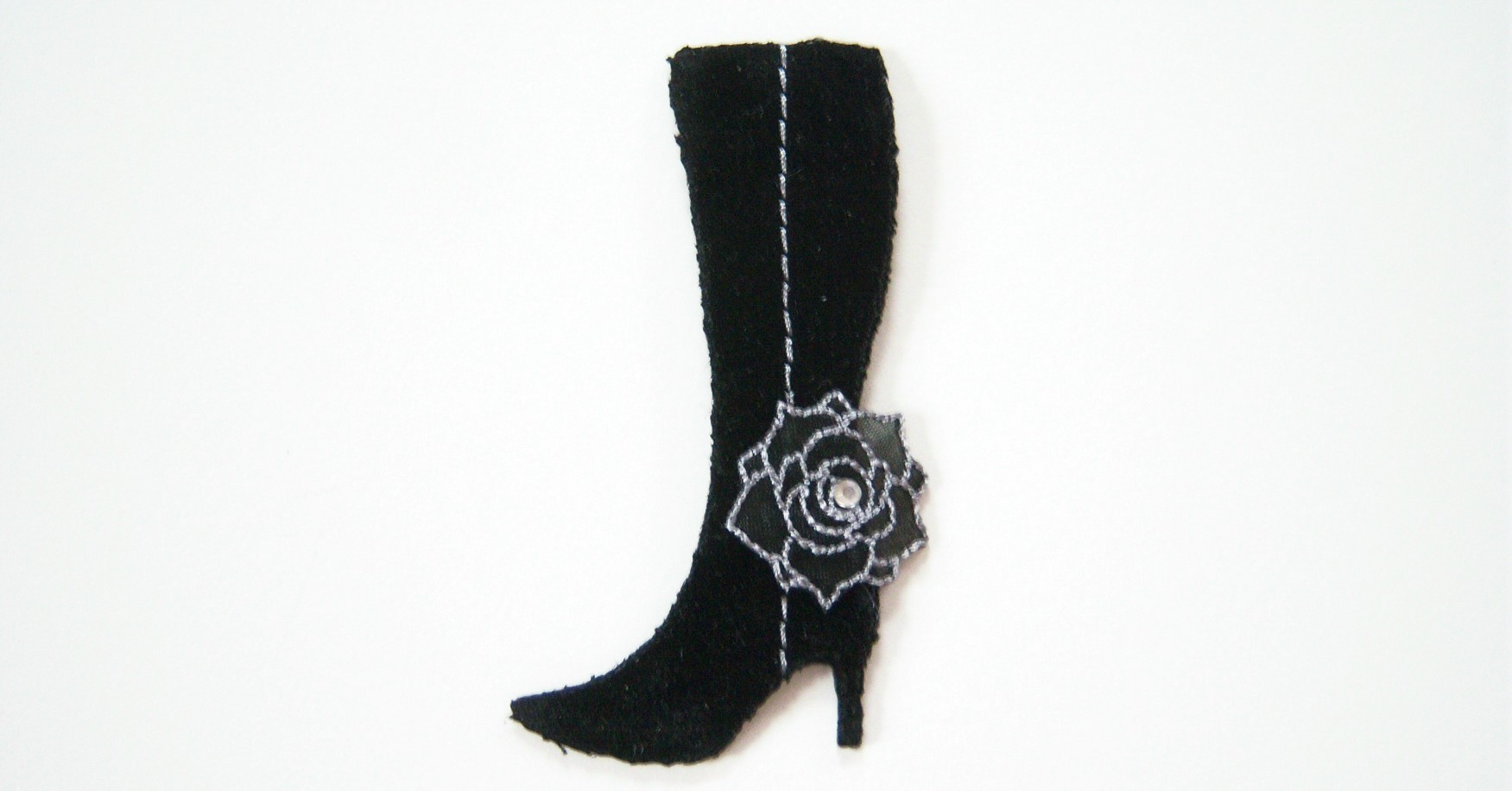 Wrights Black Rhinestone Boot