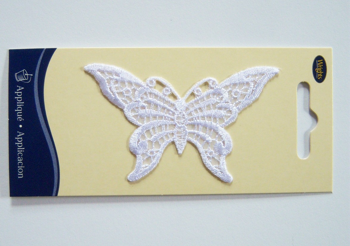 White Butterfly Venise Lace Applique