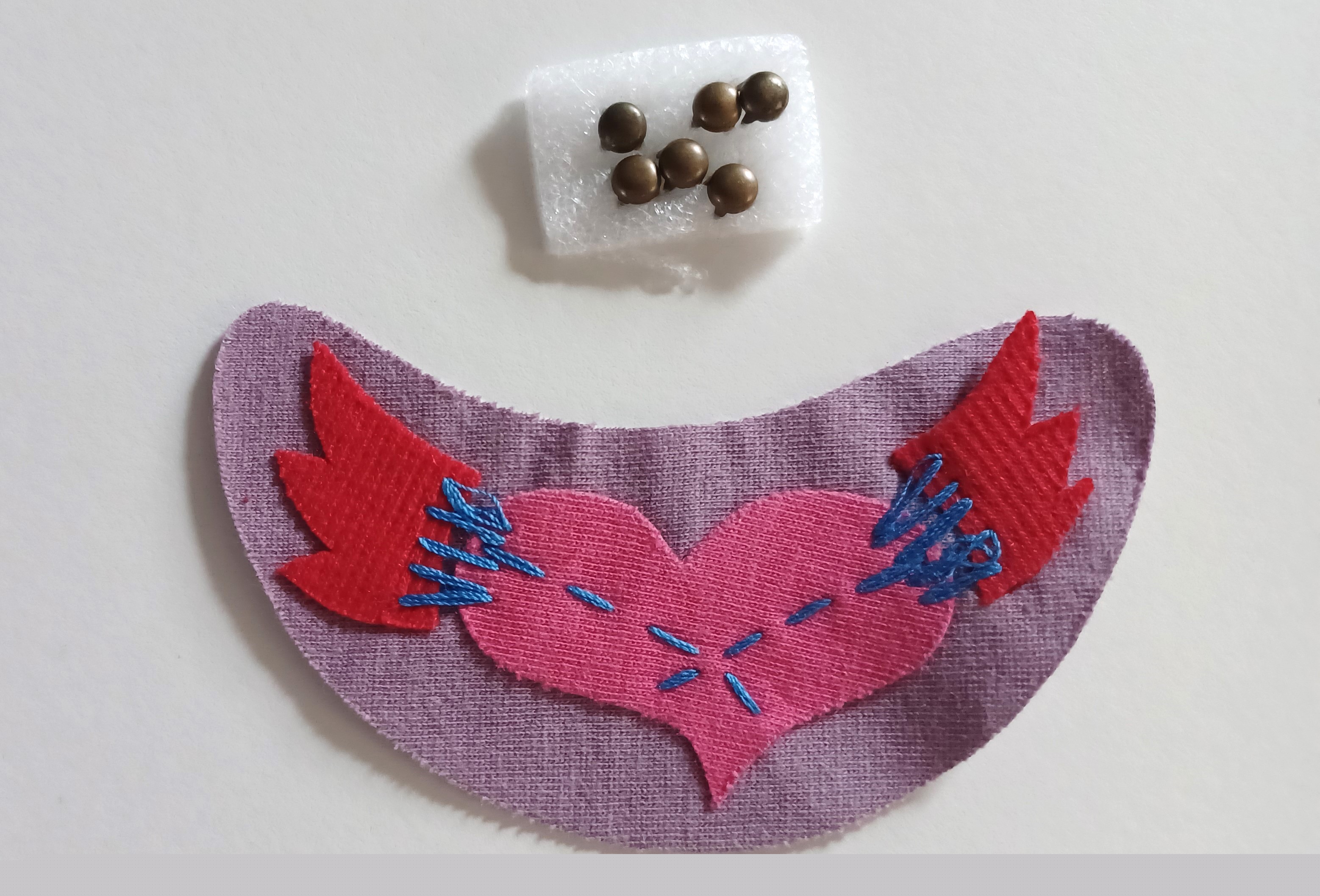 Winged Heart/Brads Applique