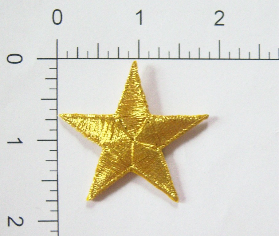 Gold Metallic Star Appliques