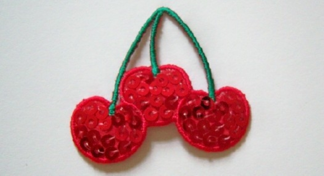 Sequin Cherries Applique