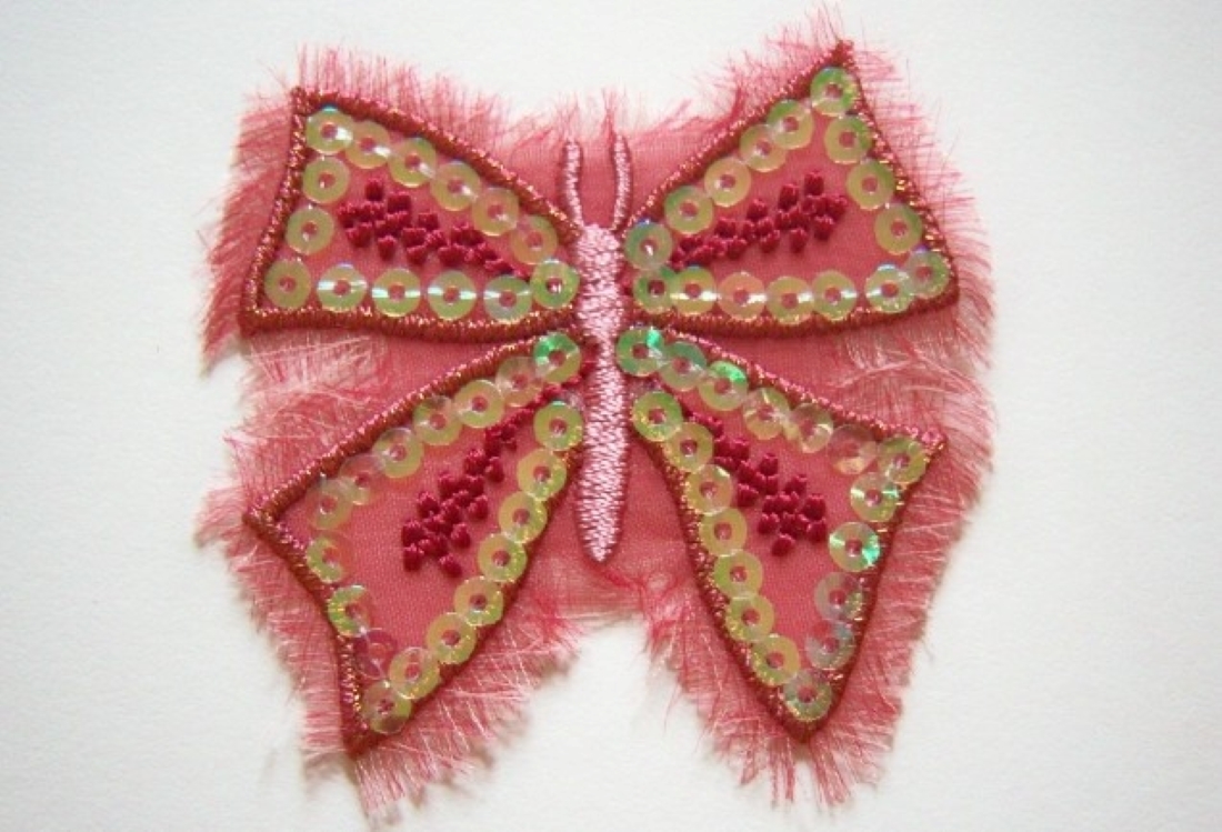 Mauve/Sequin Butterfly