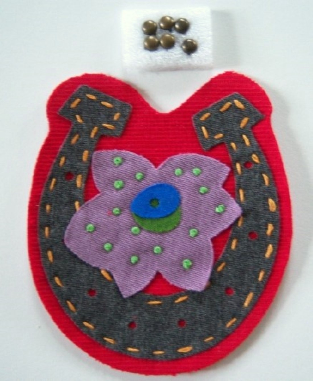 Horseshoe/Brads Applique