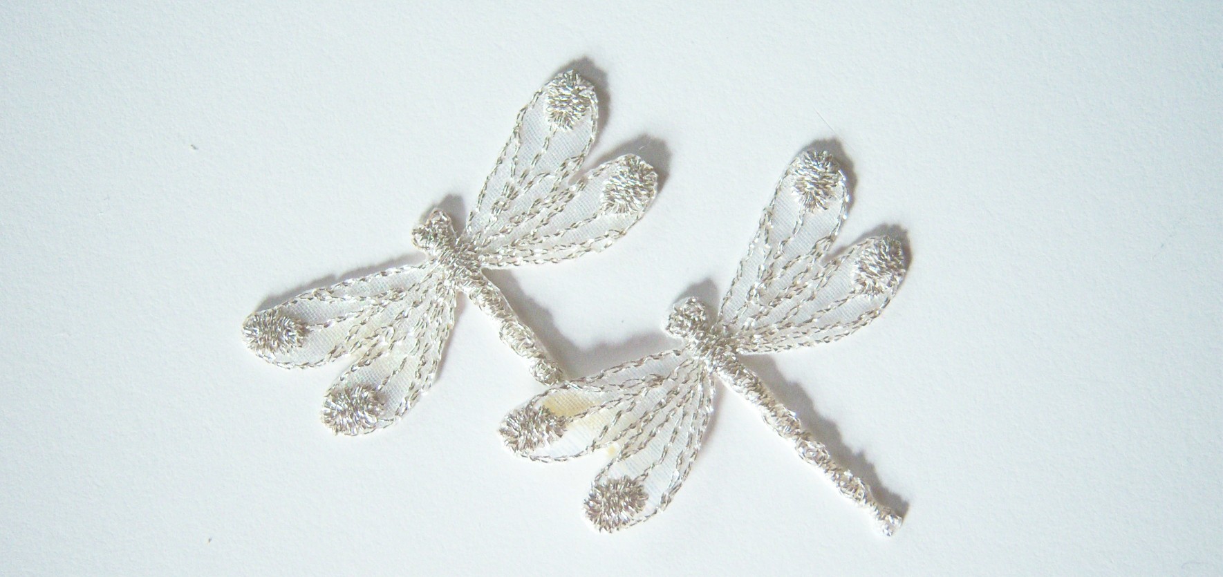 White/Silver Dragonfly Appliques