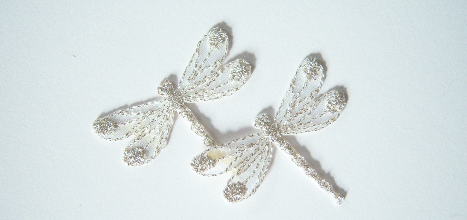 White/Silver Dragonfly Appliques