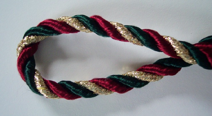 Wine/Hunter/Gold 1/4" Cord