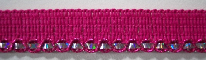 Hot Pink/Silver Mylar 7/16" Piping