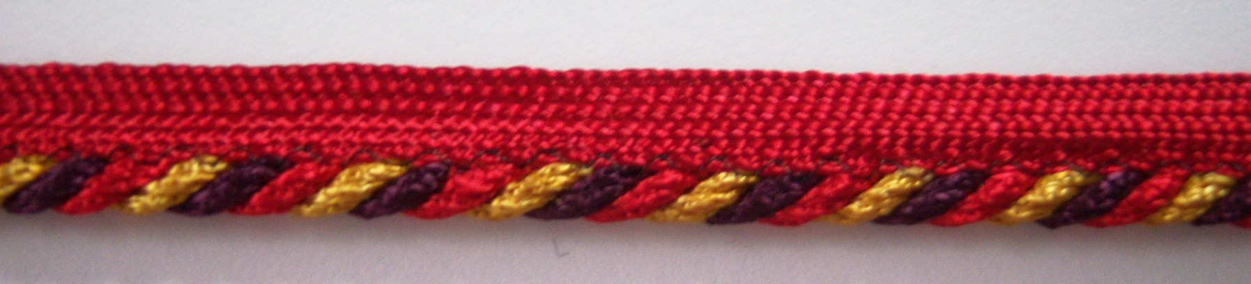 Rust/Maize/Plum 3/16" Striped Piping