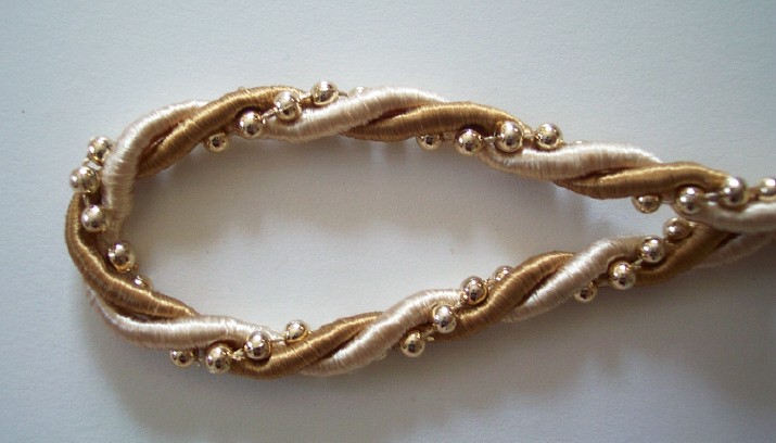 Gold Bead/Brandy/Beige 3/8" Cord