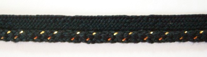 Black/Gold 5/32" Piping