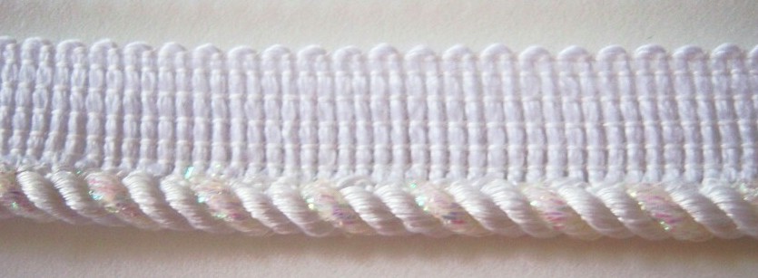 White Iridescent 3/4" Piping