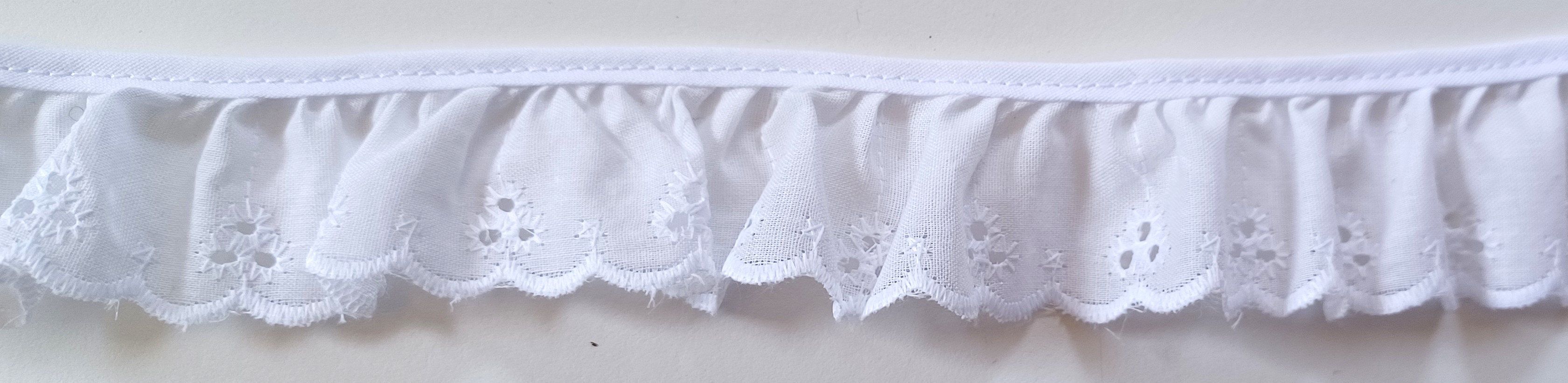 White 1 1/2" Eyelet Lace