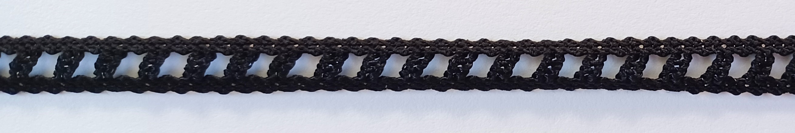Black 3/8 Inch Elastic Trim