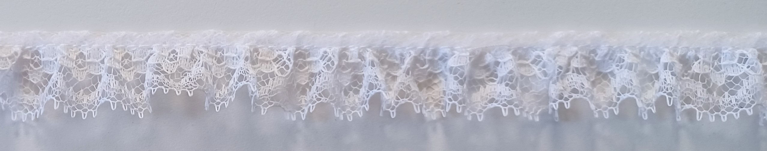White 7/8" Ruffled Lace