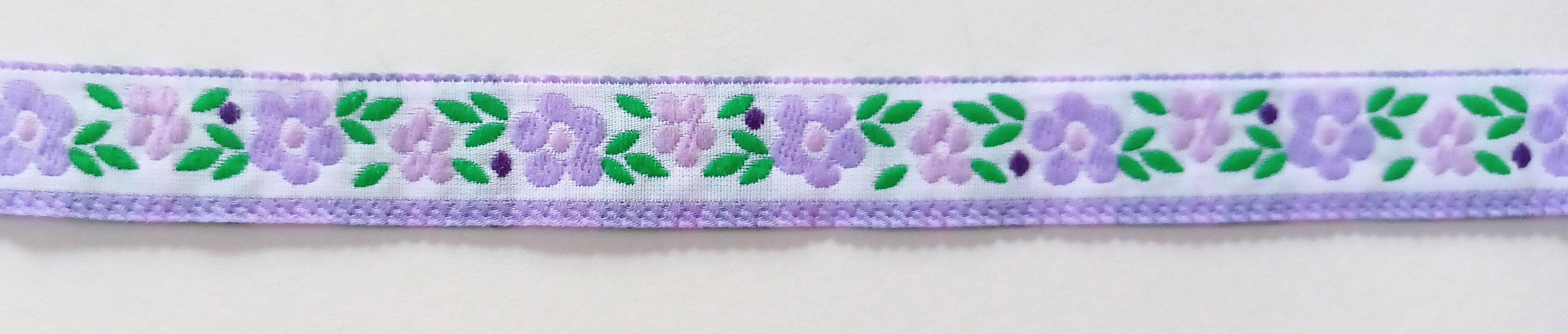 Orchid/White/Green 5/8 Inch Jacquard