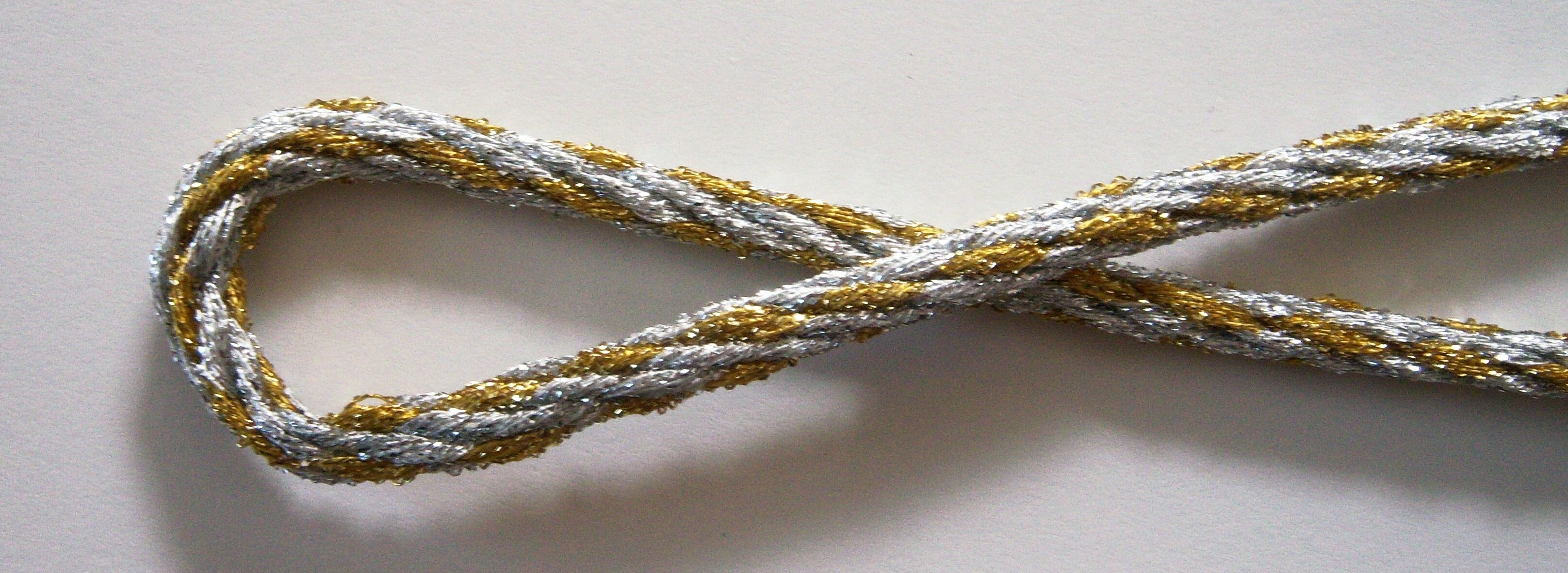 Gold/Silver Metallic 1/4" Cord