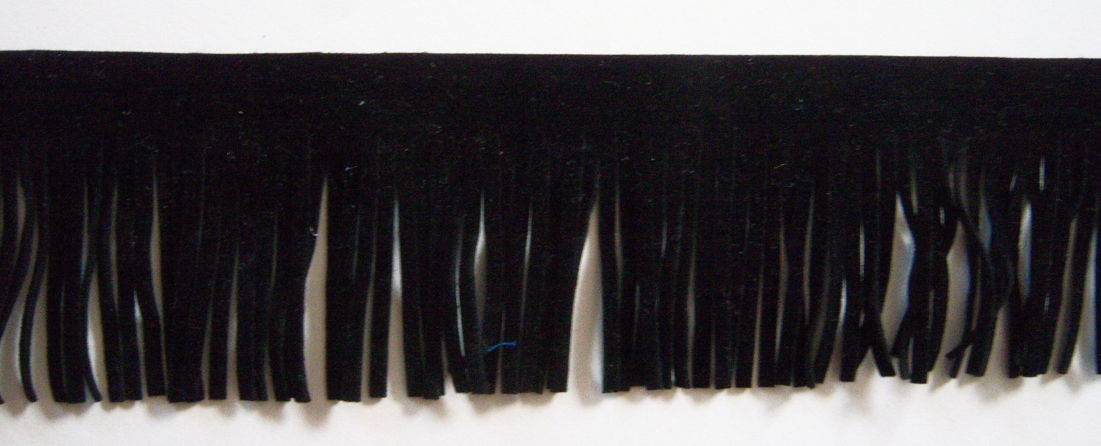 Black 2" Faux Suede Fringe