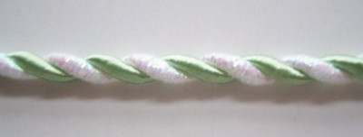 Mint/White Irid. 1/4" Cord