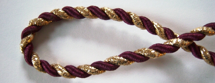 Wine/Gold 1/4" Cord