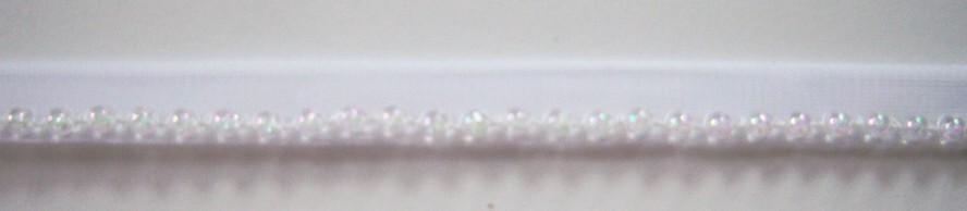 Clear Iridescent Bead 1/2" Piping