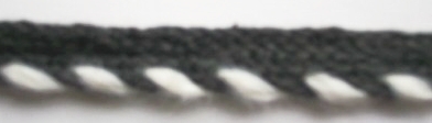 Grey/Ivory 1/8" Striped Piping