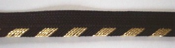 Black/Gold 1/4" Piping