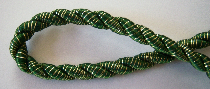 Green/Gold 5/16" Metallic Cord