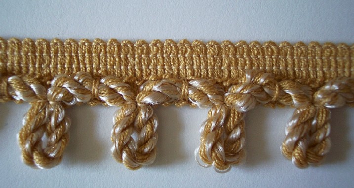 Gold 1/2" Loop Striped Piping