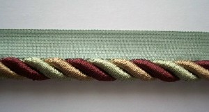 Sage/Camel/Brown 1/2" Striped Piping