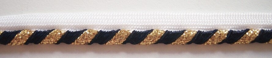 Navy/Gold 1/8" Piping