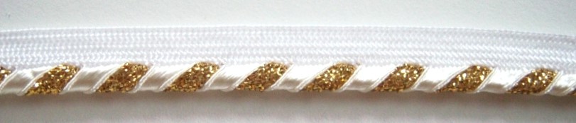 White/Gold 1/8" Piping