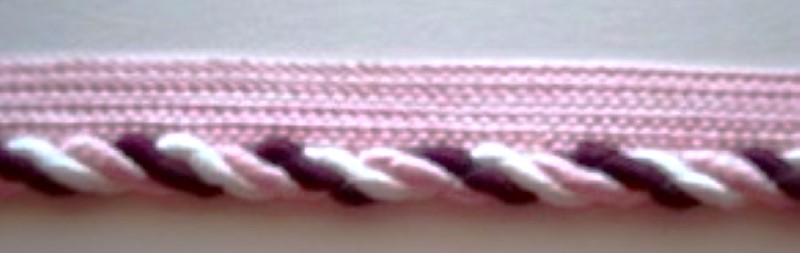 Pink/Wine/White 3/8" Piping