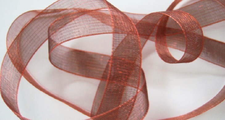 Copper Irid. Nylon 1/2" Sheer Ribbon